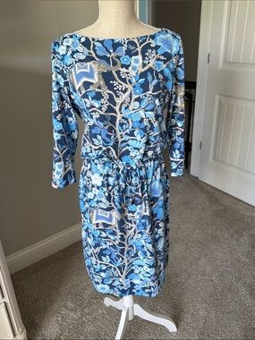 J. McLaughlin Blue Floral Dress